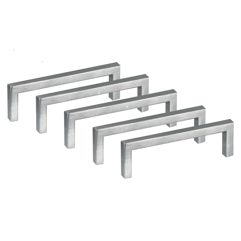 Portico 3.8-Inch Center-to-Center Stainless Steel Silver Cabinet Pulls in 5-Pack