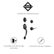 Coventry Brass Door Handleset with Lever and Deadbolt in Black