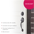 Coventry Brass Door Handleset with Lever and Deadbolt in Black