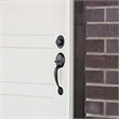 Coventry Brass Door Handleset with Lever and Deadbolt in Black
