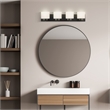 Dove Creek Stainless Steel Bath Light in Matte Black 4-Light