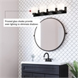 Dove Creek Stainless Steel Bath Light in Matte Black 4-Light