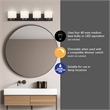 Dove Creek Stainless Steel Bath Light in Matte Black 4-Light