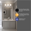 Penn Stainless Steel Vanity Light in Silver Satin Nickel 3-Light