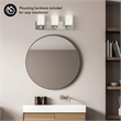 Penn Stainless Steel Vanity Light in Silver Satin Nickel 3-Light