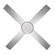 Cali 52-Inch LED Stainless Steel Ceiling Fan in Silver Nickel w/ Remote Control