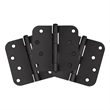 Door Hinge 8-Hole 4-Inch Stainless Steel in Matte Black (3-Pack)