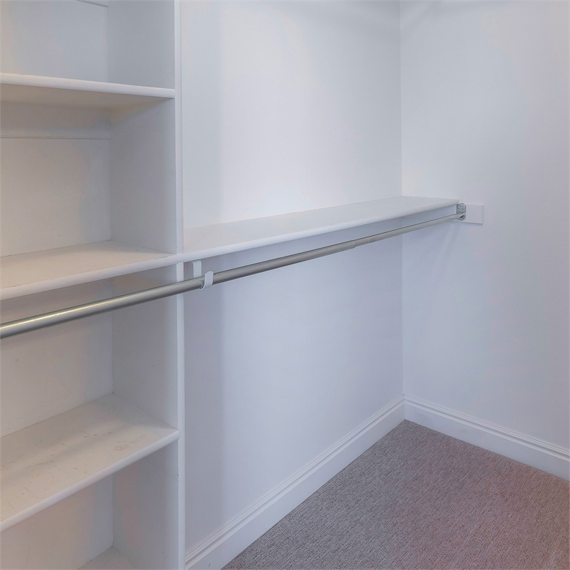 Adjustable Stainless Steel Closet Rod in Polished Chrome/Silver 72-120 Inches