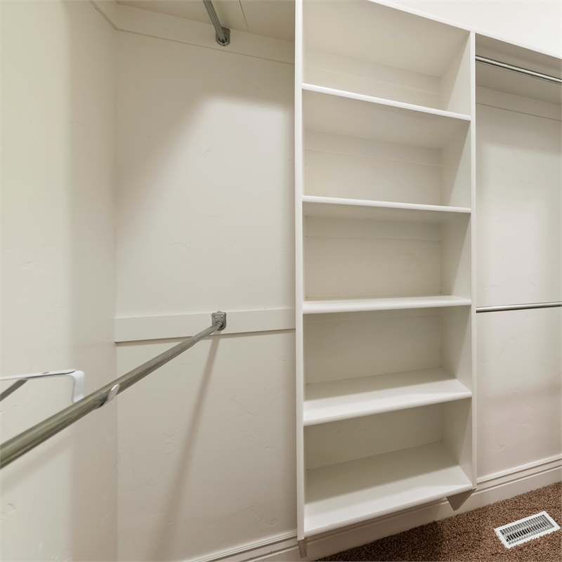 Adjustable Stainless Steel Closet Rod in Polished Chrome/Silver 72-120 Inches