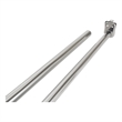 Adjustable Stainless Steel Closet Rod in Polished Chrome/Silver 72-120 Inches