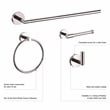 Graz Modern Silver Metal Toilet Paper Holder in Satin Nickel