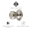 Terrace Dummy Silver Brass Reversible Door Knob in Satin Nickel