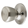 Terrace Dummy Silver Brass Reversible Door Knob in Satin Nickel