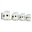 Haswell Integrated LED Silver Stainless Steel Bath Light in Polished Chrome