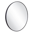 Kenna Round Decorative Glass Wall Accent Mirror with Black Frame 28-Inch
