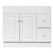 Wyndham 36-Inch 2-Door Bathroom Wood Vanity Without Top in White