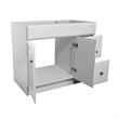 Wyndham 36-Inch 2-Door Bathroom Wood Vanity Without Top in White