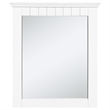 Cottage Wall Mounted Wood Framed Vanity Mirror in White 21-Inch