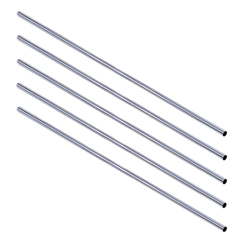 Shower Rod Silver Stainless Steel in Polished Chrome 72-Inch 5-Pack