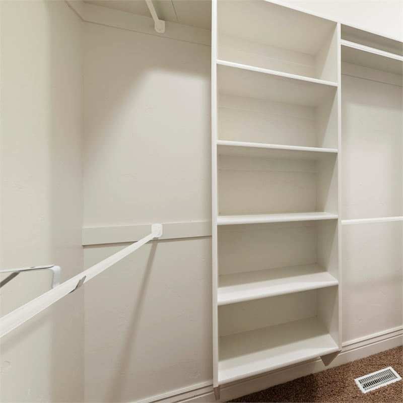 Adjustable Stainless Steel Closet Rod in White 72-Inch to 120-Inch