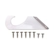 Adjustable Stainless Steel Closet Rod in White 72-Inch to 120-Inch
