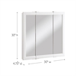 Wyndham Wood Medicine Cabinet in White 30-Inch