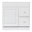 Wyndham Ready to Assemble Wood Vanity Cabinet Without Top in White 30-Inch