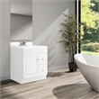 Wyndham Ready to Assemble Wood Vanity Cabinet Without Top in White 30-Inch
