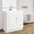 Wyndham Ready to Assemble Wood Vanity Cabinet Without Top in White 30-Inch