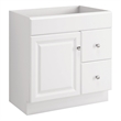Wyndham Ready to Assemble Wood Vanity Cabinet Without Top in White 30-Inch