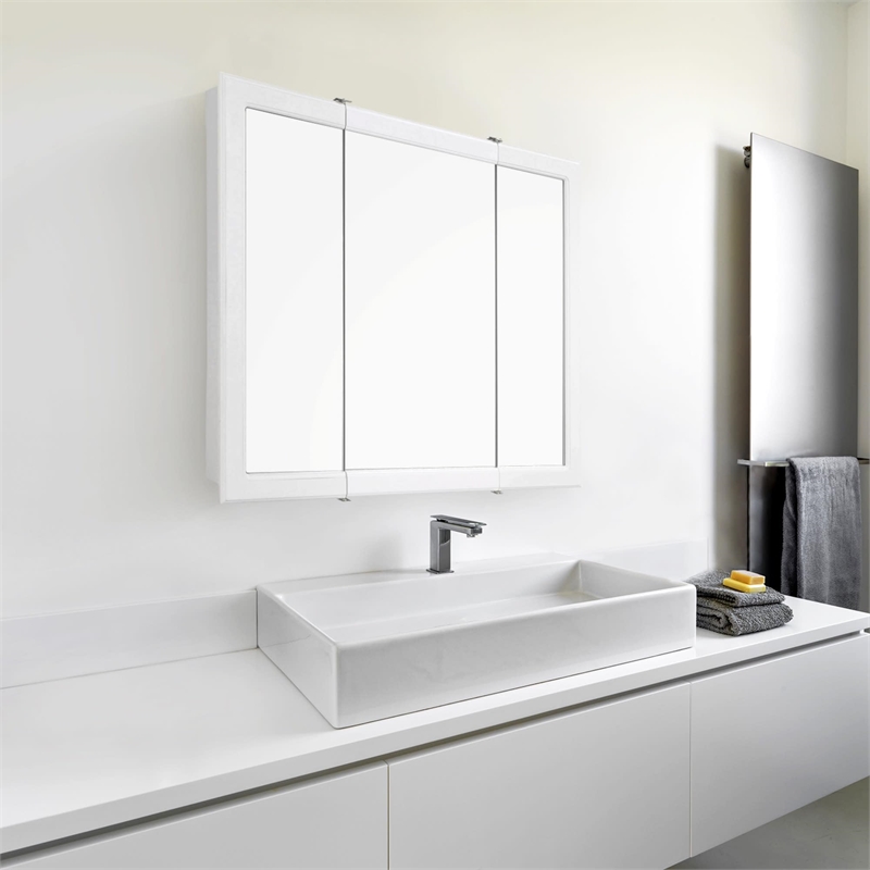 Concord 30-Inch Wood Medicine Cabinet in White Gloss