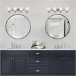 Torino Stainless Steel Silver Vanity Light in Satin Nickel 4-Light