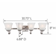 Torino Stainless Steel Silver Vanity Light in Satin Nickel 4-Light