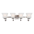 Torino Stainless Steel Silver Vanity Light in Satin Nickel 4-Light