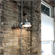 Mason Indoor/Outdoor Silver Stainless Steel Wall Light in Galvanized Paint
