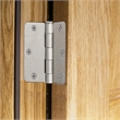 Radius Stainless Steel Silver Door Hinge in Satin Nickel 10-Pack