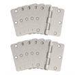 Radius Stainless Steel Silver Door Hinge in Satin Nickel 10-Pack