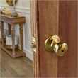 Terrace 6-Way Universal Keyed Entry Door Knob Polished Brass
