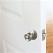 Terrace Privacy Bed and Bath Silver Brass Door Knob in Satin Nickel