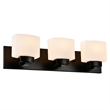 Dove Creek Vanity Light Stainless Steel in Matte Black 3-Light