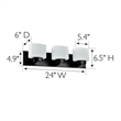 Dove Creek Vanity Light Stainless Steel in Matte Black 3-Light