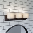 Dove Creek Vanity Light Stainless Steel in Matte Black 3-Light