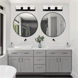 Dove Creek Vanity Light Stainless Steel in Matte Black 3-Light