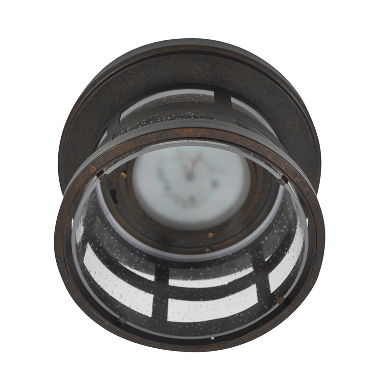 Washburn Stainless Steel Integrated LED Ceiling Light in Rustic Bronze