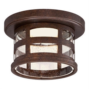 Washburn Stainless Steel Integrated LED Ceiling Light in Rustic Bronze