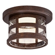 Washburn Stainless Steel Integrated LED Ceiling Light in Rustic Bronze
