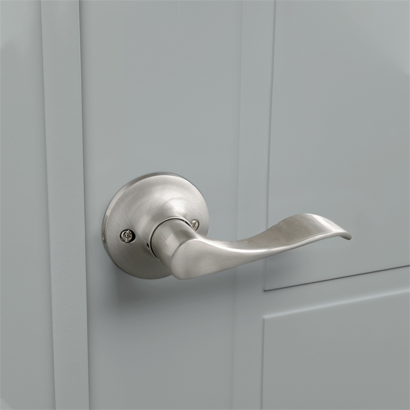 Stratford Silver Satin Nickel Metal Closet Door Lever