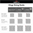 Radius 8-Hole Door Hinge in Stainless Steel Matte Black 10-Pack