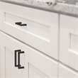 Portico 3.8-Inch Center-to-Center Stainless Steel Cabinet Pulls in Matte Black