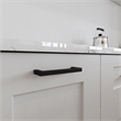 Portico 3.8-Inch Center-to-Center Stainless Steel Cabinet Pulls in Matte Black